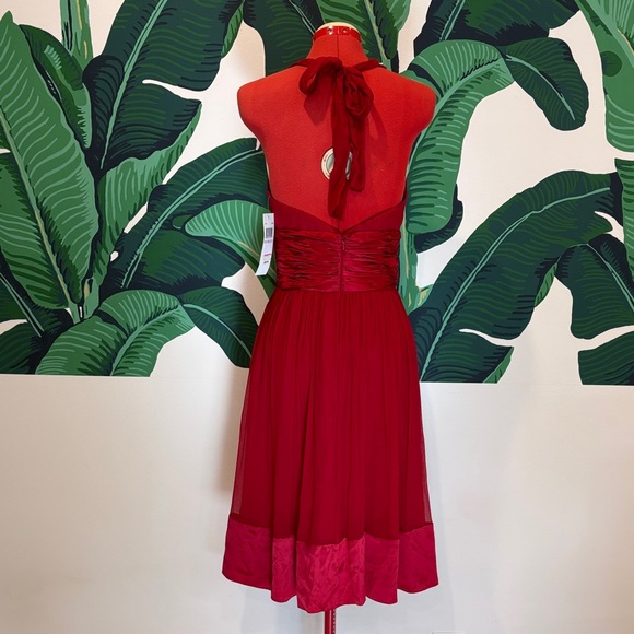 Maggy London Red Silk Halter Dress - Picture 6 of 8